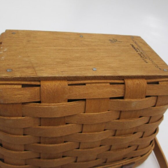 Longaberger 1991 Handmade Baske Wood bottom and top, EUC, REDUCED SHIPPING - Picture 3 of 8
